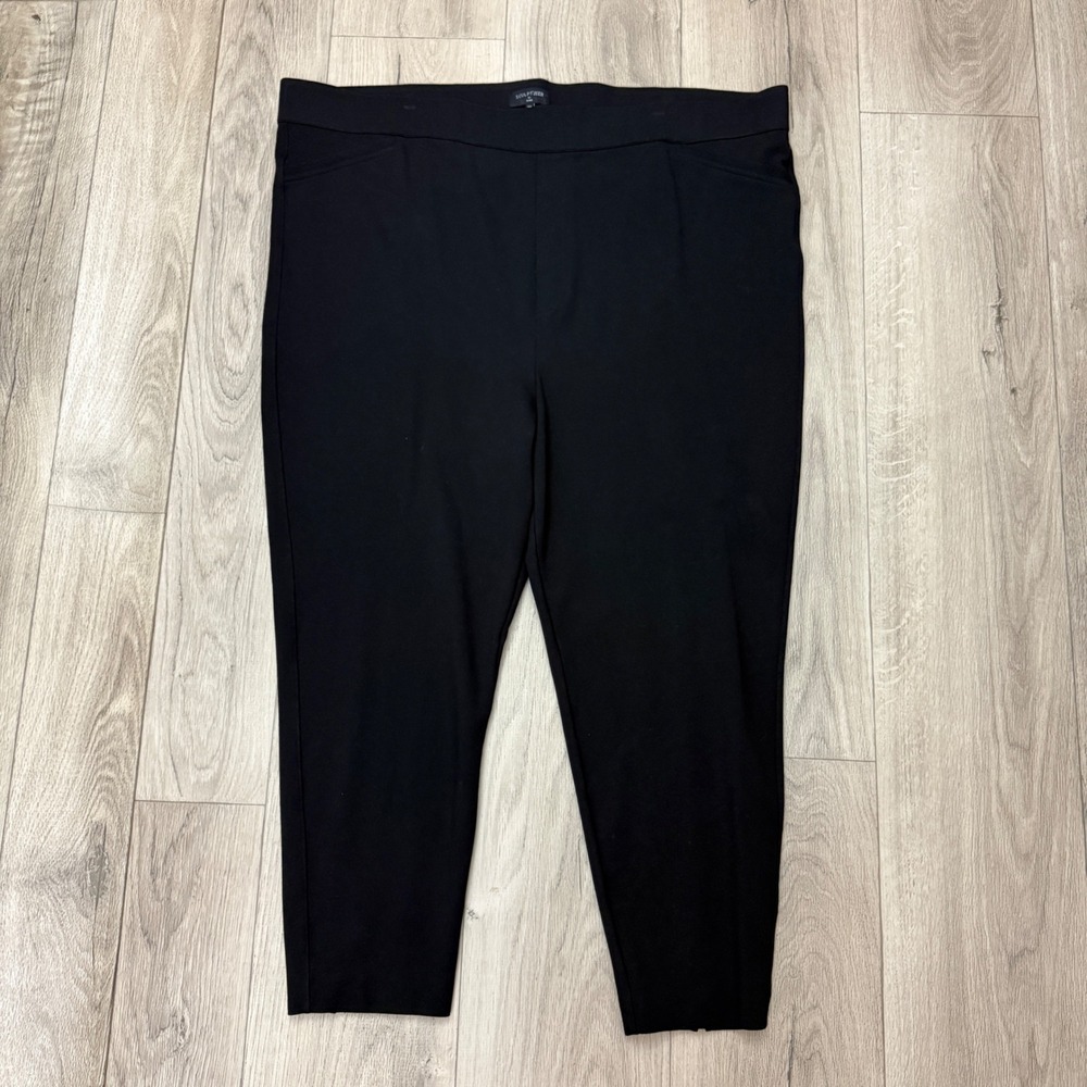 NYDJ Sculpt-Her Leggings Women 3X Black Lift Tuck Compression Ponte Knit Cropped
